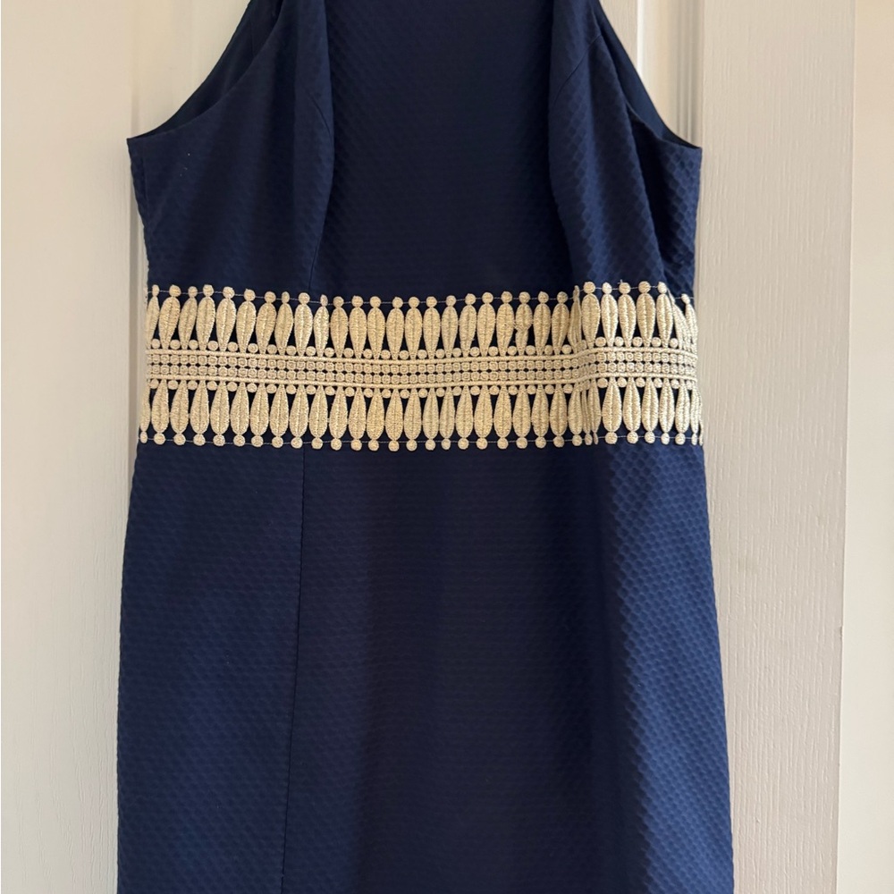 Lilly Pulitzer  Navy Dress with Gold Accents